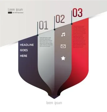 Three steps vector infographic illustration イラスト素材