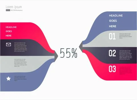 Three steps vector infographic illustration イラスト素材