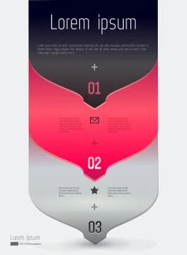 Three steps vector infographic illustration Stock Illustration