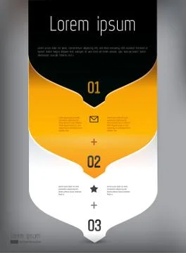 Three steps vector infographic illustration Stock Illustration