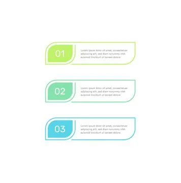 Three steps Workflow graphic elements design template. Infographic elemens for Stock Illustration