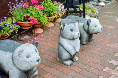 Three stone bears figure 写真素材