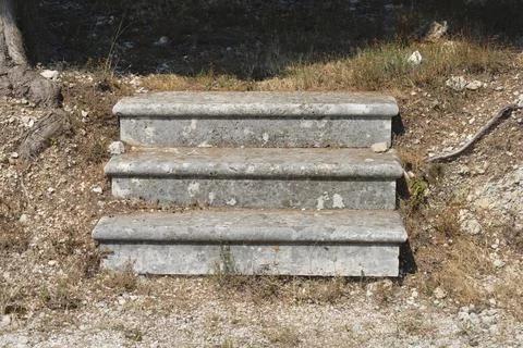 Three stone steps Stock Photos