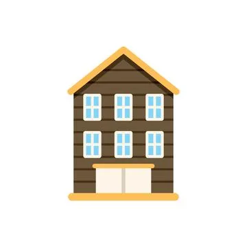 Three storey building with garage for two cars is offering accommodation Ilustración de archivo