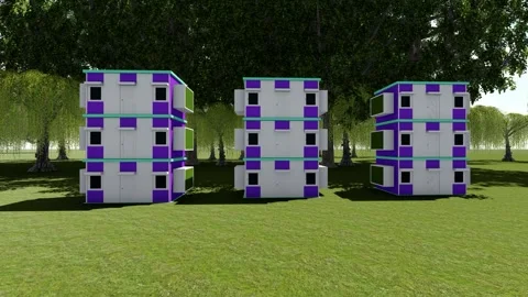 Three Storried building Stock-Footage 342932380