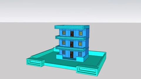 Three Storried Building Stock-Footage 344134750