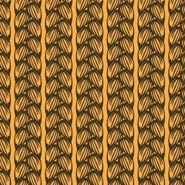 A three stranded braids seamless vector pattern Stock Illustration
