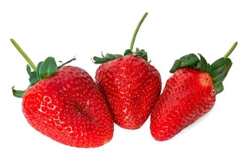 Three strawberries Foto stock