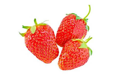 Three strawberries 스톡 사진