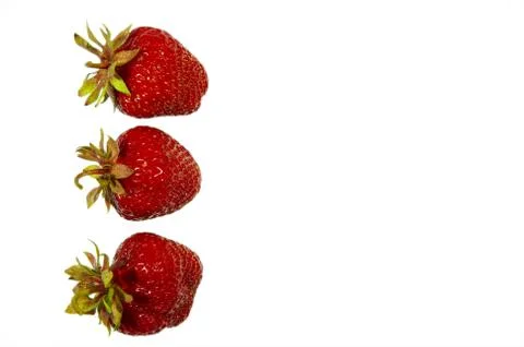 Three strawberries Foto stock