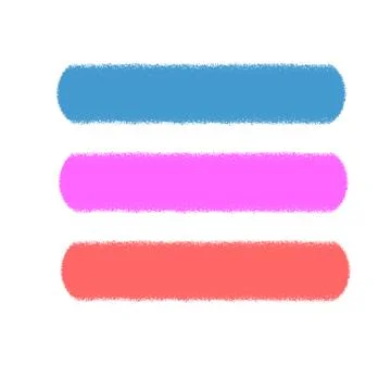 Three strips of colored chalk, vector picture Stock Illustration