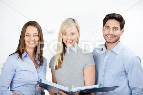 Three successful business colleagues Stock Photos