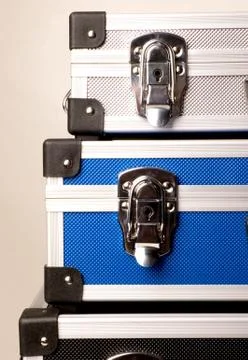 Three suitcases Stock Photos