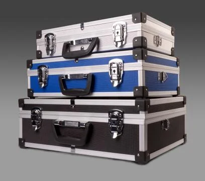 Three suitcases Stock Photos