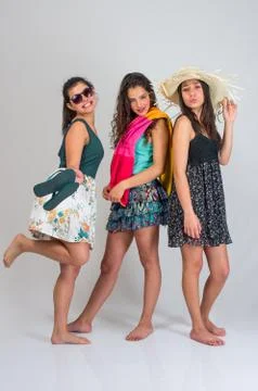Three Summer Friends Stock Photos
