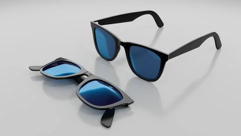 Three sunglasses group isolated on white background Stock Illustration