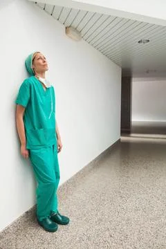 Three surgeons taking break Stock Photos