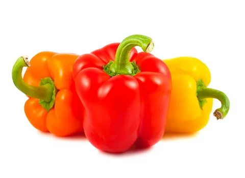 Three sweet peppers Foto stock