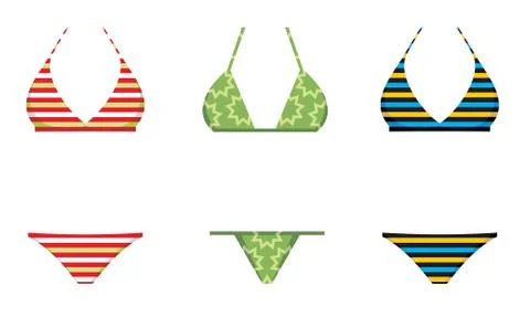 Three swimming suits Illustrazione stock