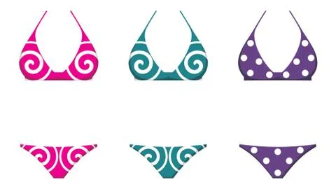 Three swimming suits Stock Illustration