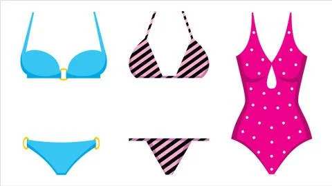 Three swimming suits Stock Illustration
