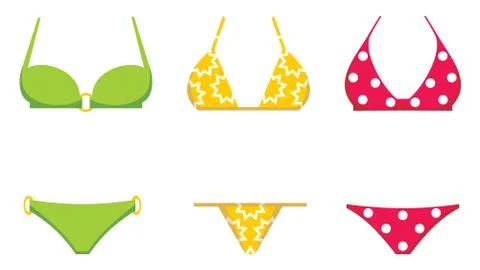 Three swimming suits Stock Illustration