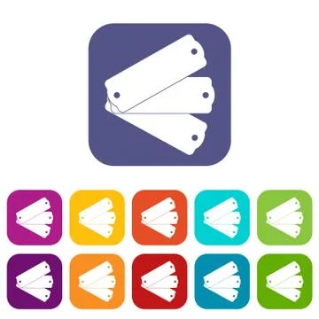 Three tags icons set イラスト素材