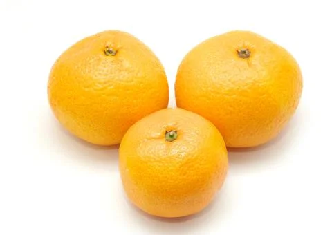 Three tangerines Foto stock