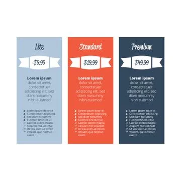 Three tariffs plan Stock Illustration
