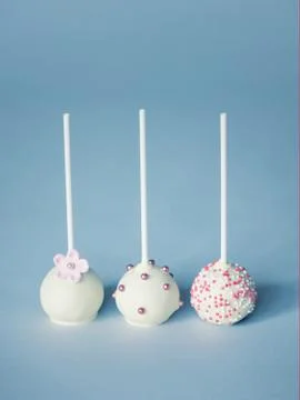 Three tasty cake pops. Stock Photos