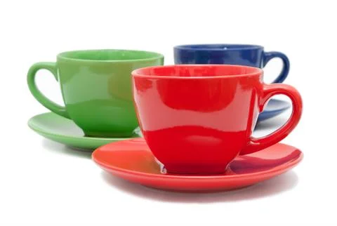 Three tea cups Stock Photos
