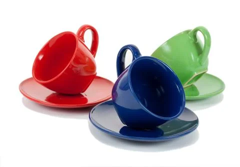 Three tea cups Stock Photos