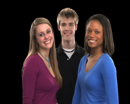 Three Teens Smiling Stock Footage 754958