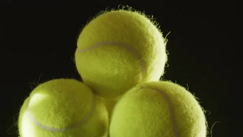 Three tennis balls Stock Footage 131814518