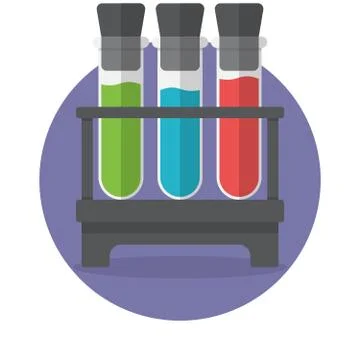 Three test tubes Stock Illustration