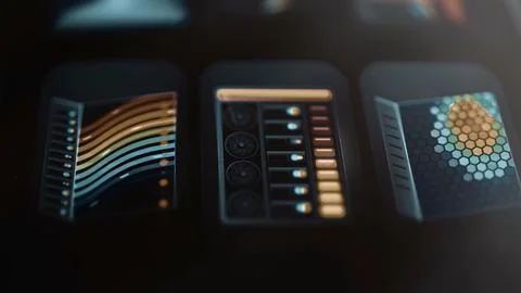 Three thermal analytics modules aligned together Stock Photos