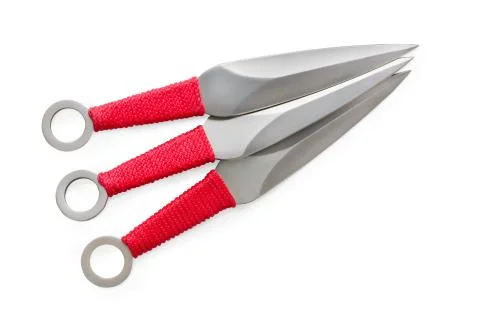 Three throwing knives Foto stock