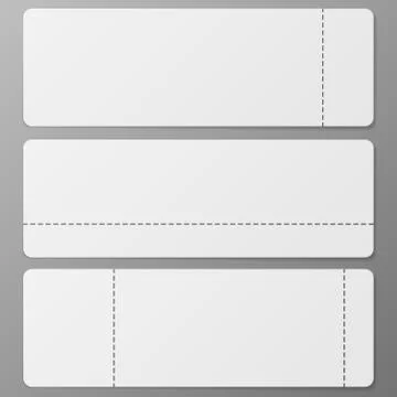 Three tickets set Stock Illustration