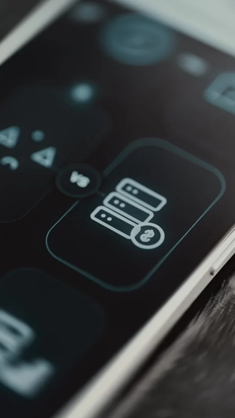 Three-tier server icon is paired with a small circular currency symbol Stock Footage 343375411