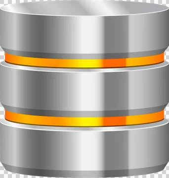 Three-tiered cylindrical structure with silver-metallic finish and golden d.. Illustrazione stock