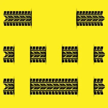Three tire track with bridge Stock Illustration