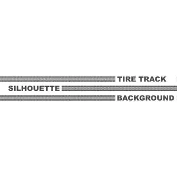 Three tire track lines Stock Illustration