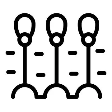 Three toggle switches changing settings with moving dashes Stock Illustration