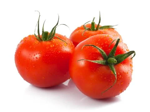 Three tomatoes Stock Photos