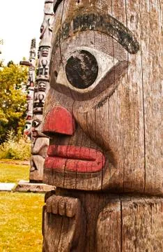 Three Totems Stock Photos