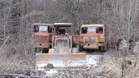 Three tractors Stock Footage 123015751