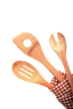 Three traditional rustic kitchen utensils Stock Photos