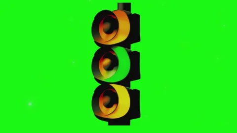 Three traffic signals showing green light sequence against vibrant green 스톡 동영상 346120627