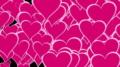 Three transitions of hearts over transparent background / alpha channel Stock Footage 118189041
