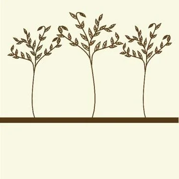 Three tree. Vector illustration. Stock Illustration